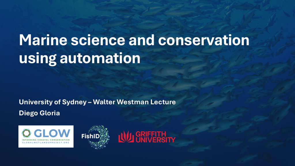 Diego’s presentation “Marine Science and Conservation using Automation” at the 2026 Walter Westman lecture. 